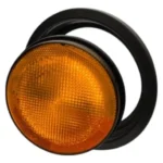 LENTE REDONDO TRASERO C/SOPORTE AMBAR UNIPOLAR