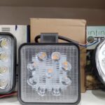 OFF ROAD FARO DE LED UNIVERSAL CUADRADO 27 WATTS (9 LED 3 WATTS) COLOR AMBAR 12V / 24V